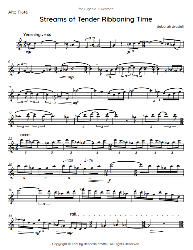 STREAMS OF TENDER RIBBONING TIME