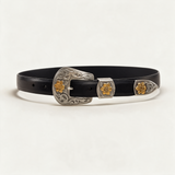 CAMILLA Black Lambskin, Gold Floral