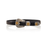CAMILLA Black Lambskin, Gold Floral