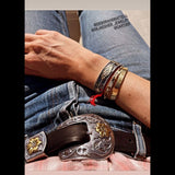 CAMILLA Black Lambskin, Gold Floral